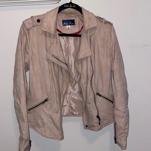 Light pink suede jacket